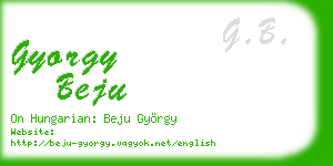 gyorgy beju business card
